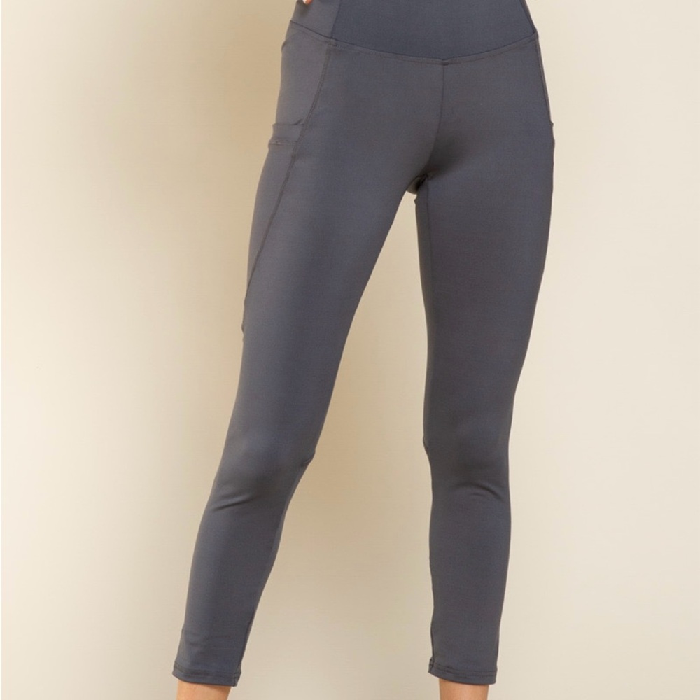 POL Leggings - Gray Women's High-Waisted NWT